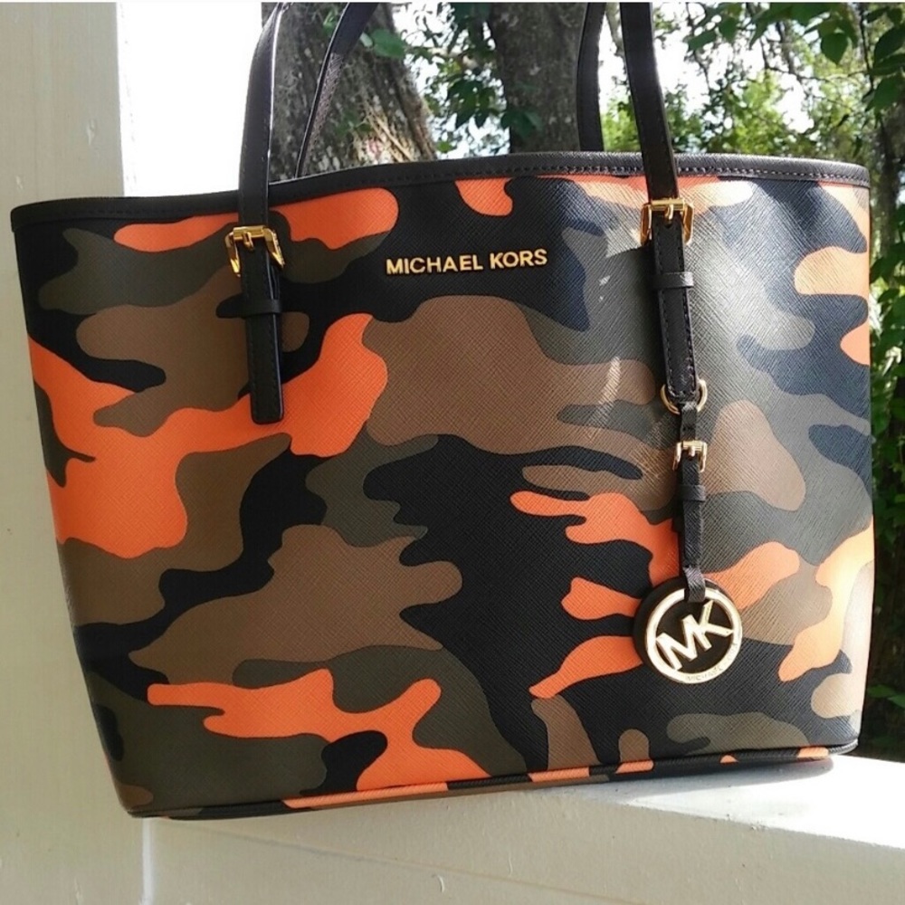 Michael Kors Jet Set Poppy Acid Poppy Orange Camo